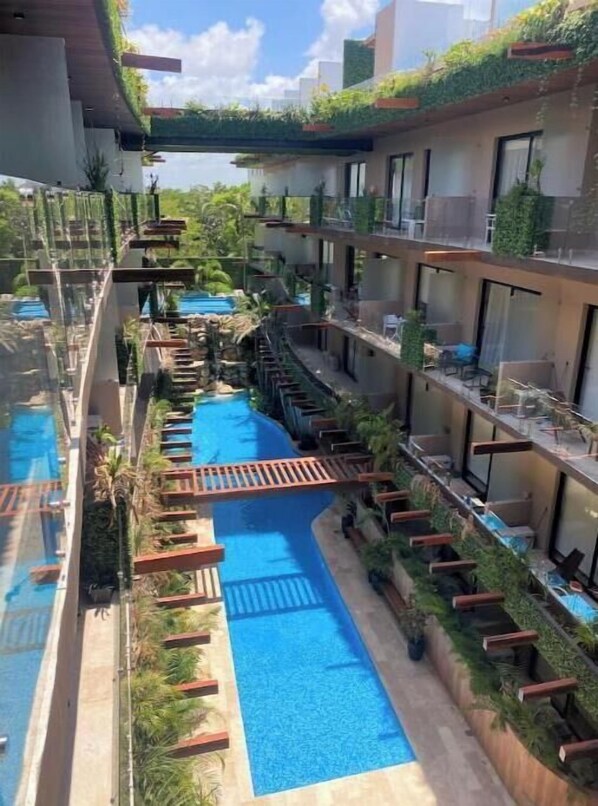 Pool - Apt 1 bedroom, washing machine and terrace with a view
(Tulum)