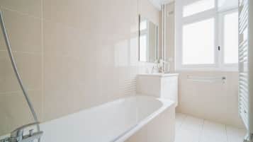 Secador de pelo, toallas y papel higiénico