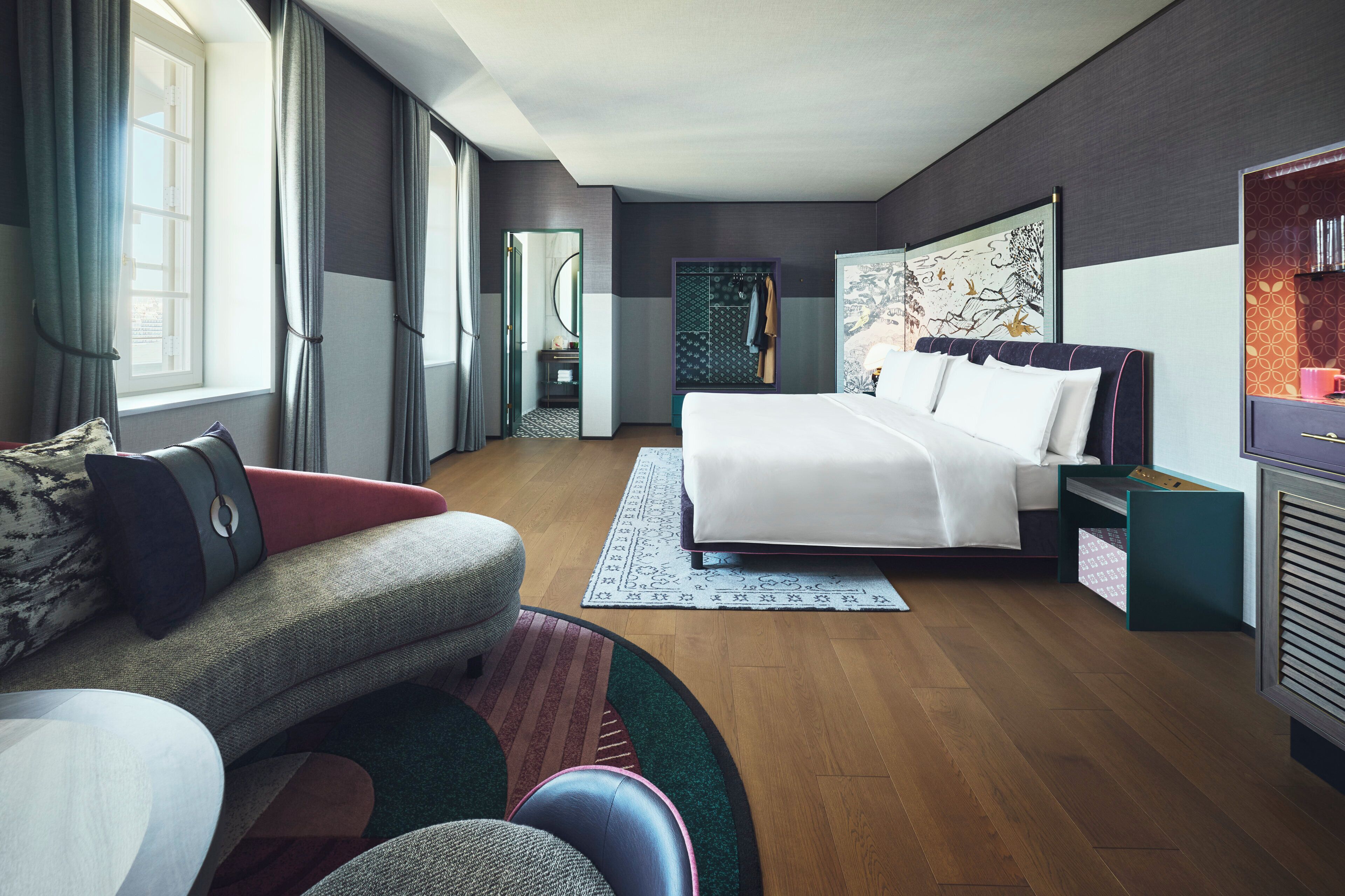 Quarto premium, 2 camas de casal, terraço (Main Building) | 1 quarto, frigobar, cofres nos quartos, cortinas blackout