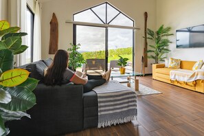 TV connectée, livres, médiathèque, chaîne hi-fi