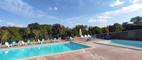 A heated pool