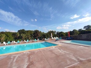 A heated pool