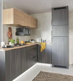 Fridge, microwave, stovetop - ZEcamping 5* animé parc aquatique dog friendly fitness tente BBQ 40m2 (Quimper)