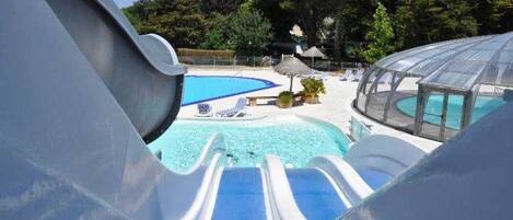 Indoor pool, a heated pool