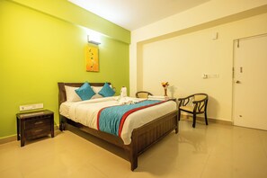 Desk, laptop workspace, bed sheets, wheelchair access - Suraksha Stay Brookfield  (Bengaluru)