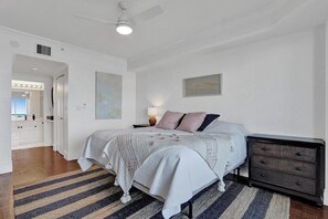 2 bedrooms, blackout curtains, iron/ironing board, free WiFi