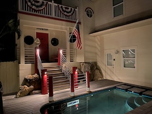 A heated pool