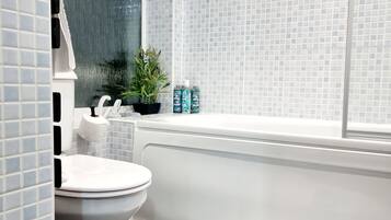 Hiustenkuivaaja, pyyhkeet, saippua, sampoo