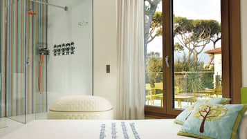 1 chambre, literie de qualité supérieure, couette en duvet d'oie