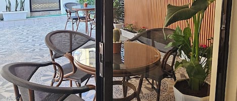 Área externa para banquete