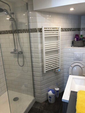 Haartrockner, HandtĂŒcher, Seife, Toilettenpapier