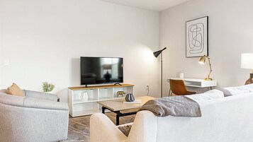 Apartment, 2 Bedrooms | Living area | 40-inch TV with digital channels