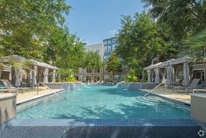 Outdoor pool, free cabanas