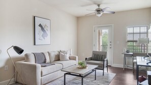 Apartment, 1 Bedroom | Living area | 40-inch TV with digital channels - Westpointe Drive Apartments by Landing (New Braunfels)