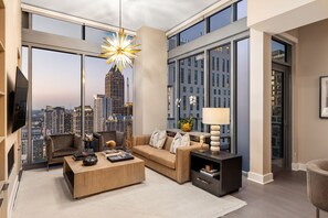 Smart-tv, eldstad, tv-spel och bordsfotboll