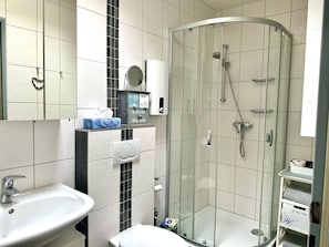 Shower, hair dryer
