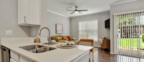 Microwave, oven, stovetop, dishwasher