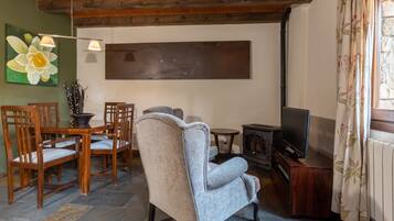 TV, fireplace, DVD player