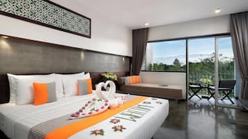 Studio King City View with Bathtub, Sofa bed, and Balcony | Balcony