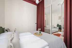 Apartamento, 1 quarto, cozinha | 1 quarto, roupa de cama