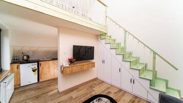 Comfort Duplex, Garden View | Dapur peribadi | Peti sejuk, ketuhar gelombang mikro, kabinet dapur berasingan