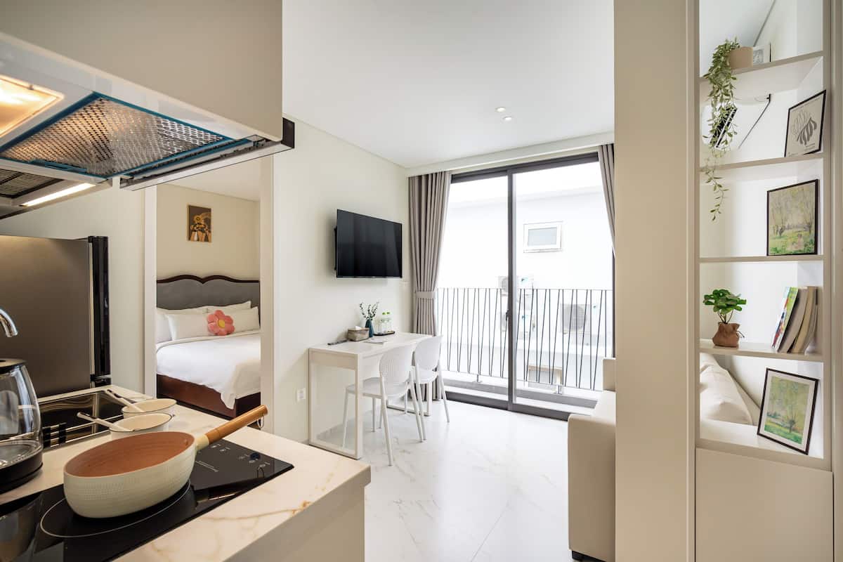 Junior One-bedroom Suite Balcony - Garden View | 1 camera, Wi-Fi gratuito, lenzuola