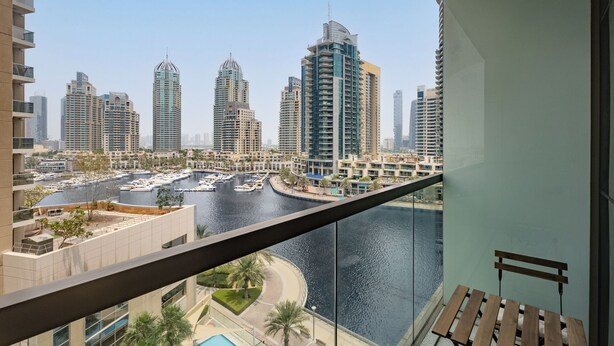 Deluxe Apartment, Balcony, Marina View | Balcony - Nasma Holiday Homes - No. 9 (Dubai)