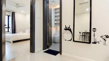 1 chambre, fer et planche Ă repasser, Wi-Fi, draps fournis