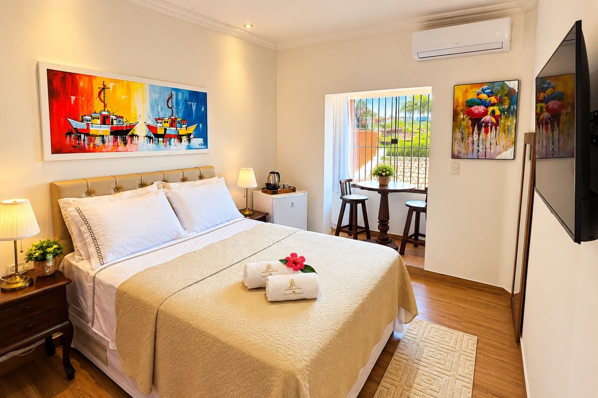 Deluxe Double Room, Ocean View | Premium bedding, minibar, in-room safe, free WiFi