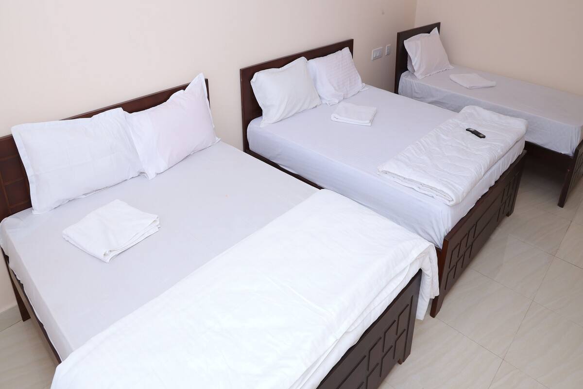 Family Room | Egyptian cotton sheets, premium bedding, desk, WiFi (free)