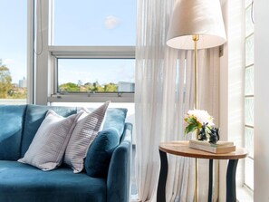 Apartment, 1 Queen Bed, Balcony, City View | Living area | 32-inch flat-screen TV with digital channels, TV, Netflix