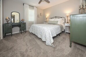 3 bedrooms, iron/ironing board, travel cot, bed sheets