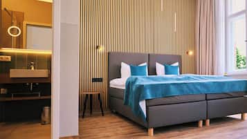 1 habitación, sistema de insonorización, wifi gratis y ropa de cama