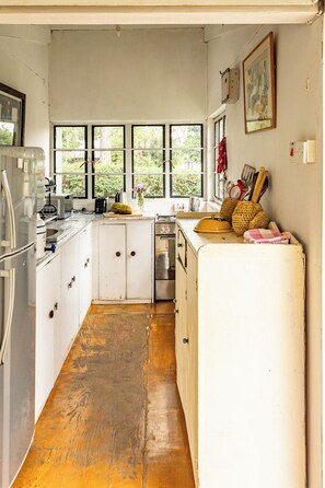 Køleskab, ovn, kogeplade, kaffe-/temaskine