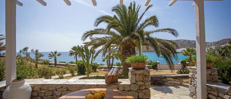 Estúdio superior, vista para o mar | Terraço/pátio