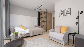 Iron/ironing board, travel cot, WiFi, bed sheets