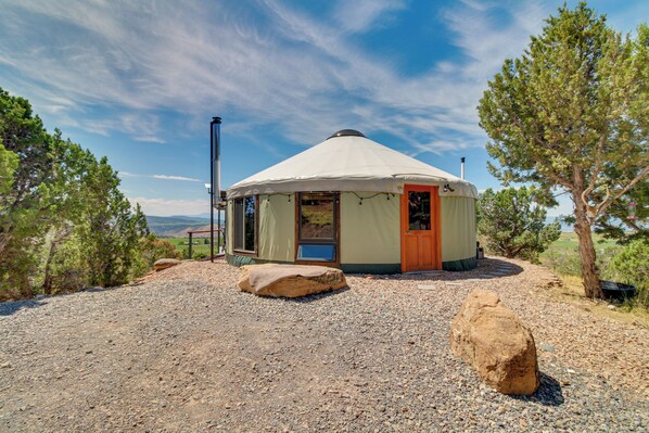 House (1 Bedroom) | Exterior - Mountainside Yurt w/ Views < 3 Mi to Black Canyon! (Montrose)