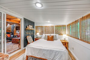 House (1 Bedroom) | Interior - Patio & Fire Pit: Charming Cabin in Roaring Gap! (Roaring Gap)