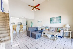 Condo, Multiple Beds, Balcony, Ocean View | Living area | TV - Eastern Shores 215 (Santa Rosa Beach)