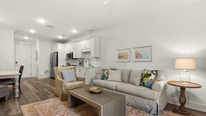 Condo, 1 King Bed with Sofa bed, Pool Access, Ocean View | Living area | TV - Pinewood30a 115 (Santa Rosa Beach)