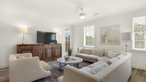 Condo, Multiple Beds, Hot Tub, Ocean View | Living area | TV - Pinewood30a 144 (Santa Rosa Beach)
