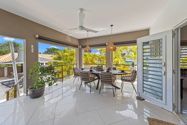 Outdoor dining - Kas Haddock, Brakkeput Abou, Beautiful, newly renovated, house with private pool and complete privac... (Jan Thiel)