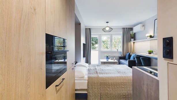 Studio, balkon