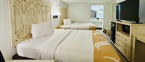 Comfort Room, 2 Queen Beds | Premium bedding, down comforters, memory foam beds, desk