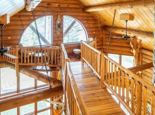 Redstone, a one-of-a-kind, luxurious 7200 sq. ft. impressive Lakeside log home