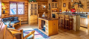 Redstone, a one-of-a-kind, luxurious 7200 sq. ft. impressive Lakeside log home
