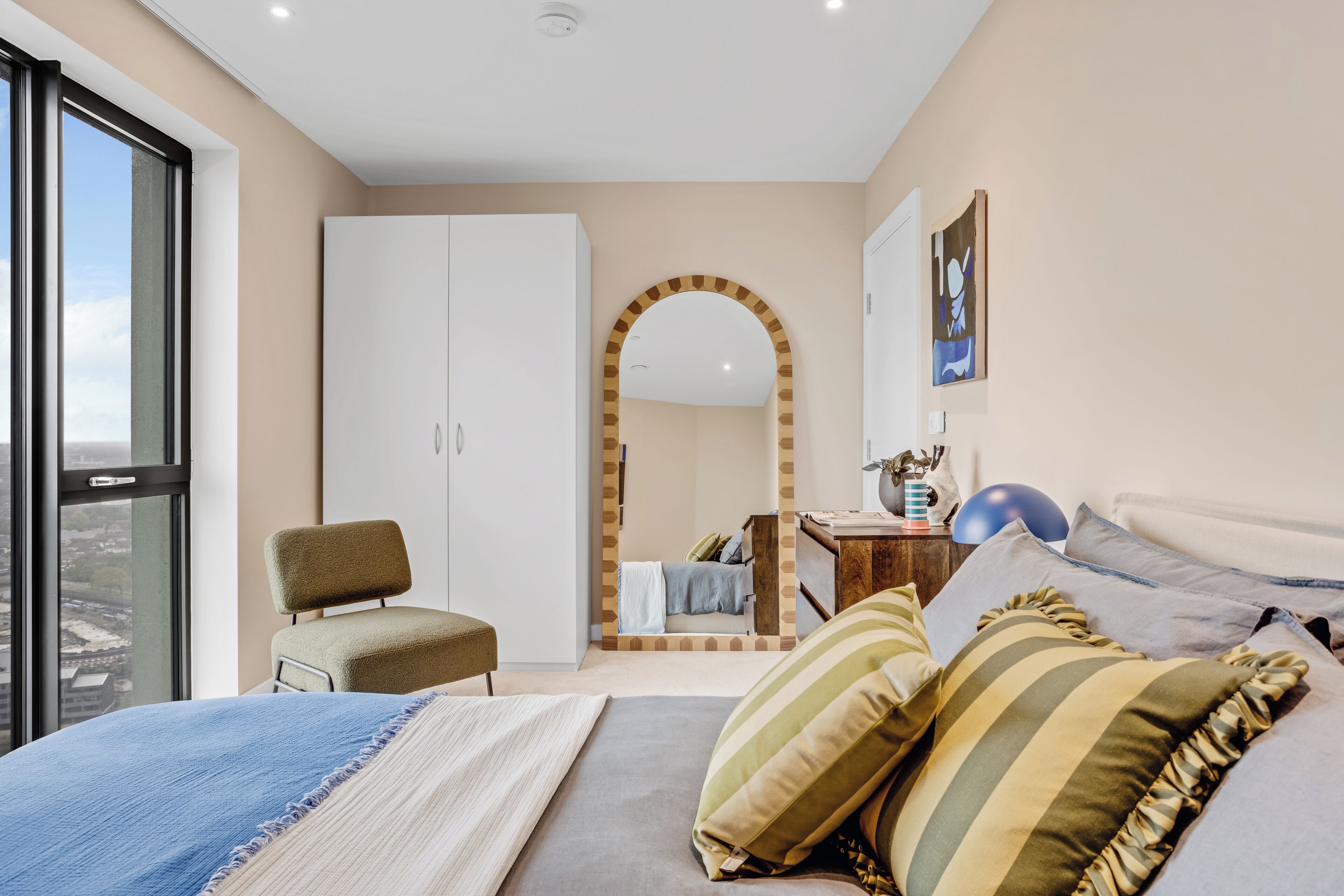 Premium bedding, down duvets, individually decorated
