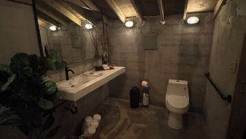 Douche, serviettes fournies