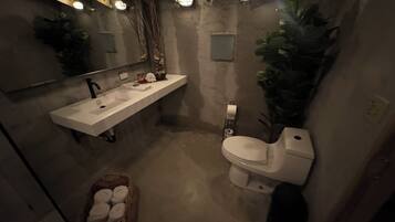Douche, serviettes fournies
