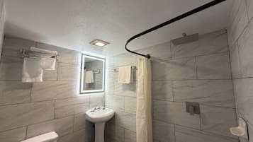 Towels, soap, shampoo, toilet paper